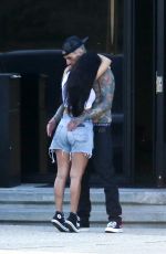 KOURTNEY KARDASHIAN and Travis Barker Out Kissing in Burbank 06/05/2021