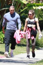 KRISTEN BELL and Benjamin Levy Aguilar Heading to a Gym in Los Feliz 06/09/2021