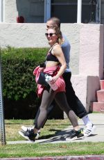 KRISTEN BELL and Benjamin Levy Aguilar Heading to a Gym in Los Feliz 06/09/2021