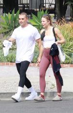 KRISTEN BELL and Benjamin Levy Aguilar Heading to a Gym in Los Feliz 06/15/2021