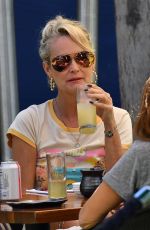 LAETICIA HALLYDAY Out with Friends for Brunch in Brentwood 06/13/2021