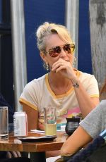 LAETICIA HALLYDAY Out with Friends for Brunch in Brentwood 06/13/2021
