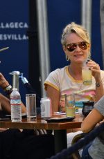 LAETICIA HALLYDAY Out with Friends for Brunch in Brentwood 06/13/2021