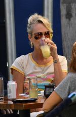 LAETICIA HALLYDAY Out with Friends for Brunch in Brentwood 06/13/2021