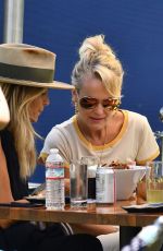 LAETICIA HALLYDAY Out with Friends for Brunch in Brentwood 06/13/2021