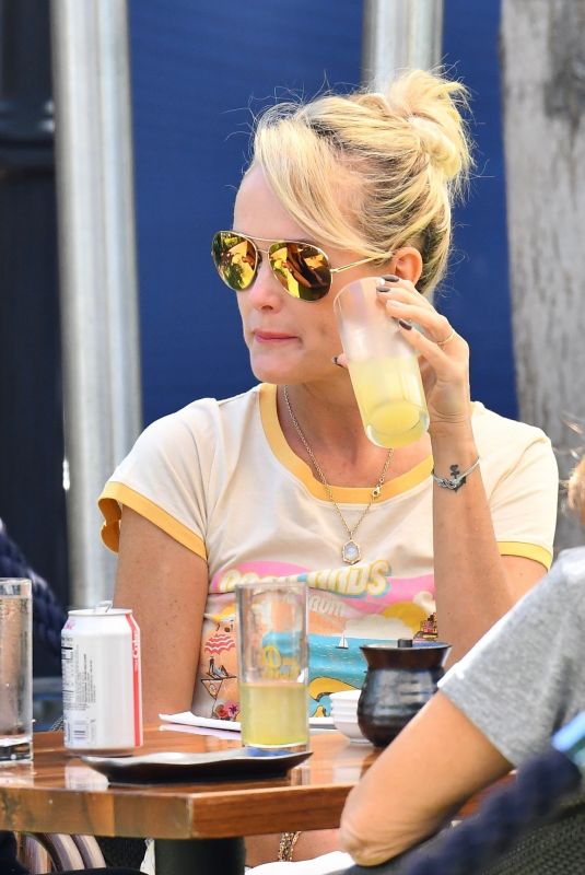 LAETICIA HALLYDAY Out with Friends for Brunch in Brentwood 06/13/2021