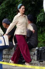LENA HEADEY on the Set of White House Plumbers in Poughkeepsie 06/03/2021