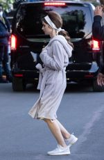 LILY COLLINS on the Set of Emily in Paris in Paris 06/24/2021