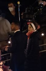 LILY COLLINS on the Set of Emily in Paris in Paris 06/24/2021