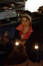 LILY COLLINS on the Set of Emily in Paris in Paris 06/24/2021