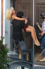 LILY JAMES as Pamela Anderson on the Set of Pam & Tommy in Los Angeles 06/07/2021