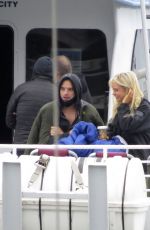 LILY JAMES at a Boat on the Set of Pam and Tommy in Los Angeles 06/07/2021