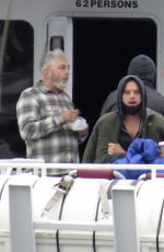 LILY JAMES at a Boat on the Set of Pam and Tommy in Los Angeles 06/07/2021