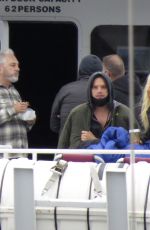 LILY JAMES at a Boat on the Set of Pam and Tommy in Los Angeles 06/07/2021