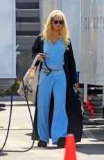 LILY JAMES on the Set of Pam and Tommy in Malibu 06/02/2021