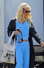 LILY JAMES on the Set of Pam and Tommy in Malibu 06/02/2021