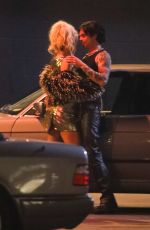 LILY JAMES on the Set of Pam and Tommy in Malibu 06/16/2021