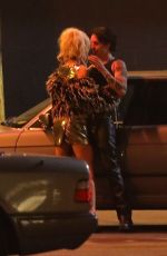 LILY JAMES on the Set of Pam and Tommy in Malibu 06/16/2021