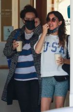 LILY KERSHAW Out for Coffee with a Friend in Los Feliz 05/31/2021