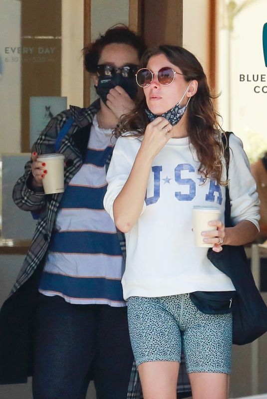 LILY KERSHAW Out for Coffee with a Friend in Los Feliz 05/31/2021
