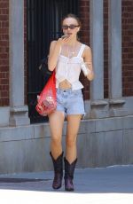 LILY-ROSE DEPP in Denim Shorts Out in New York 06/28/2021