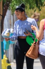 LORI HARVEY Heading to Pilates Class in West Hollywood 06/22/2021
