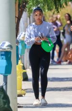 LORI HARVEY Heading to Pilates Class in West Hollywood 06/22/2021