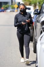 LORI HARVEY Leaves a Workout Session in Los Angeles 06/08/2021