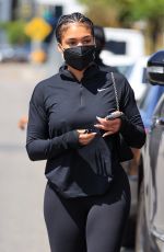 LORI HARVEY Leaves a Workout Session in Los Angeles 06/08/2021