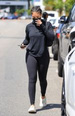 LORI HARVEY Leaves a Workout Session in Los Angeles 06/08/2021