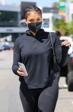 LORI HARVEY Leaves a Workout Session in Los Angeles 06/08/2021