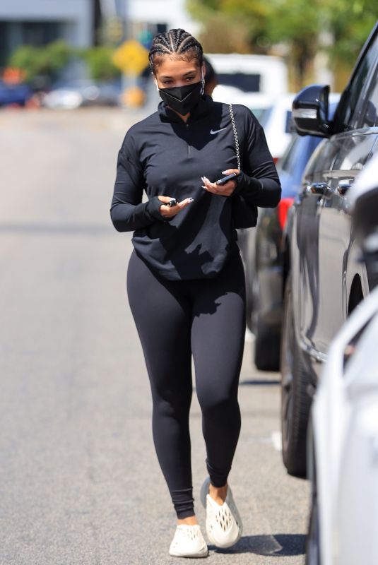 LORI HARVEY Leaves a Workout Session in Los Angeles 06/08/2021