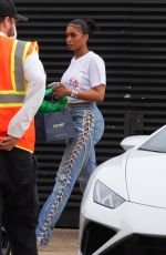 LORI HARVEY Leaves Nobu in Malibu 06/27/2021