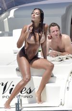 MADELINA GHENEA in Bikini at a Yacht in Portofino 06/01/2021