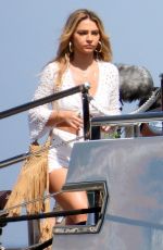 MADELYN CLINE and KATE HUDSON on the Set of Knives Out 2 in Spetses Island 06/29/2021