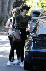 MARIA SHRIVER Playing Tennis with Her Daughters KATHERINE and CHRISTINA SCHWARZENEGGER in Brentwood 06/14/2021