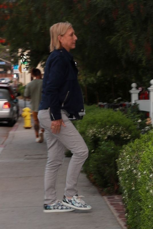 MARTINA NAVRATILOVA at San Vicente Bungalows in West Hollywood 06/29/2021