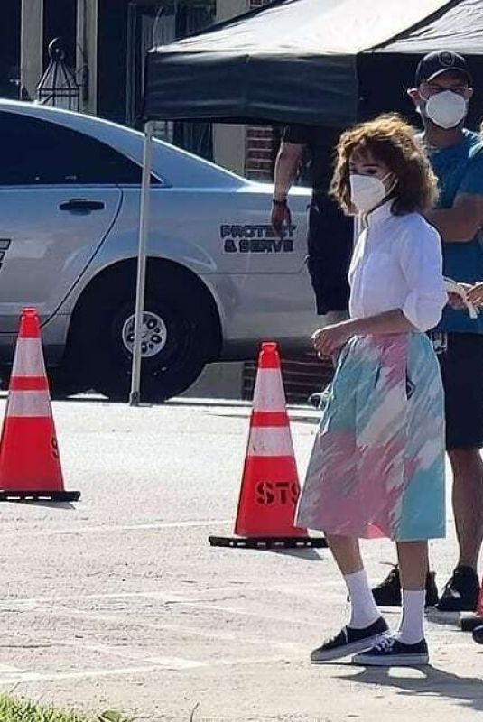 MAYA HAWKE and NATALIA DYER on the Set of Stranger Things 4 in Atlanta 06/11/2021