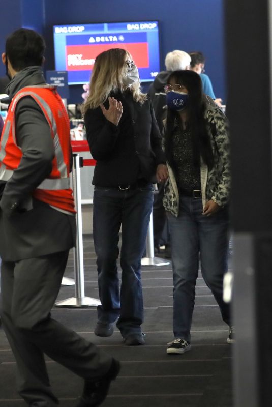 MEG and DAISY TRUE RYAN at LAX Airport in Los Angeles 06/10/2021