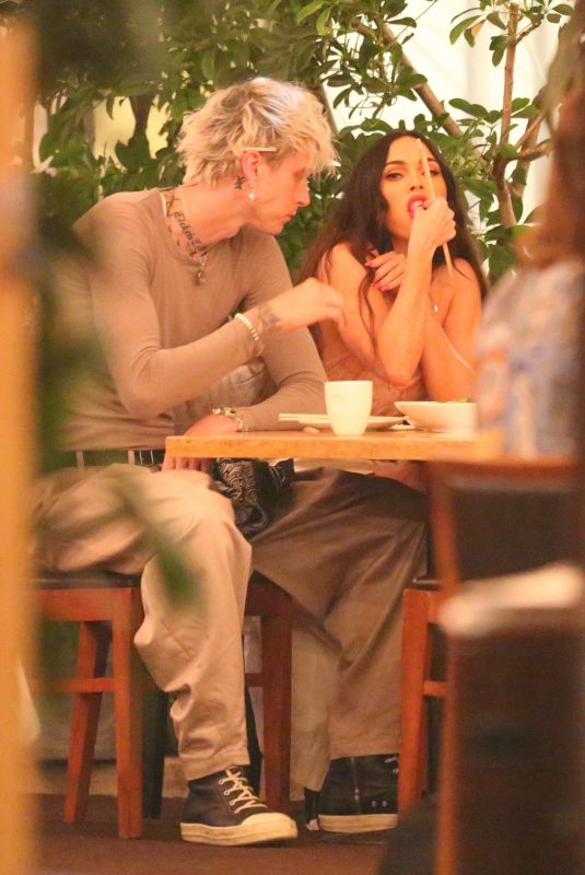 MEGAN FOX and Machine Gun Kelly at Matsuhisa Restaurant in Beverly Hills 06/01/2021