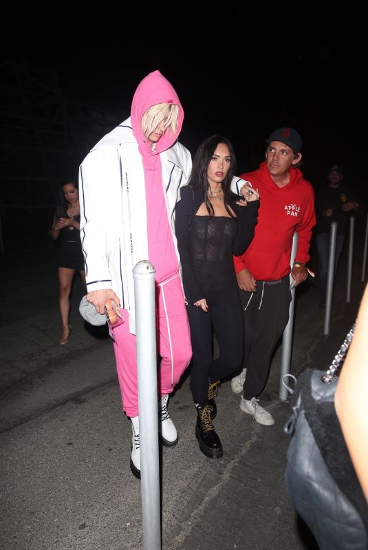 MEGAN FOX and Machine Gun Kelly at Six Flags Magic Mountain in Valencia 06/29/2021