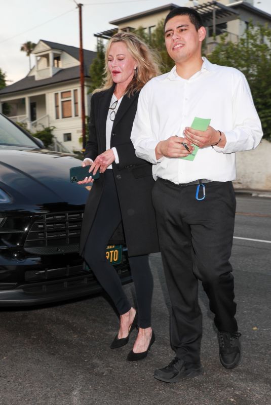 MELANIE GRIFFITH at San Vicente Bungalows in West Hollywood 06/29/2021