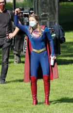 MELISSA BENOIST on the Set of Supergirl, Final Season in Vancouver 06/08/2021