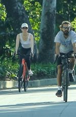 MIA GOTH and Shia Labeouf Out Riding Bikes in Pasadena 06/06/2021