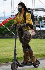 MICHELLE RODRIGUEZ Arrives on the Set of Dungeons and Dragons at Carrickfergus Castle 06/26/2021