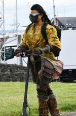 MICHELLE RODRIGUEZ Arrives on the Set of Dungeons and Dragons at Carrickfergus Castle 06/26/2021