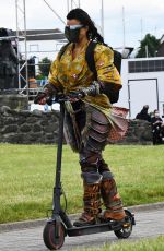 MICHELLE RODRIGUEZ Arrives on the Set of Dungeons and Dragons at Carrickfergus Castle 06/26/2021