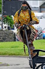 MICHELLE RODRIGUEZ Arrives on the Set of Dungeons and Dragons at Carrickfergus Castle 06/26/2021