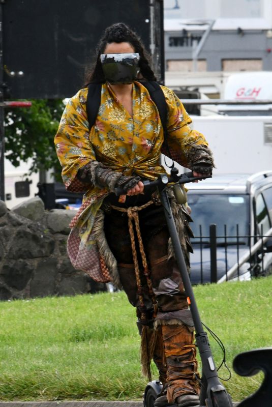 MICHELLE RODRIGUEZ Arrives on the Set of Dungeons and Dragons at Carrickfergus Castle 06/26/2021