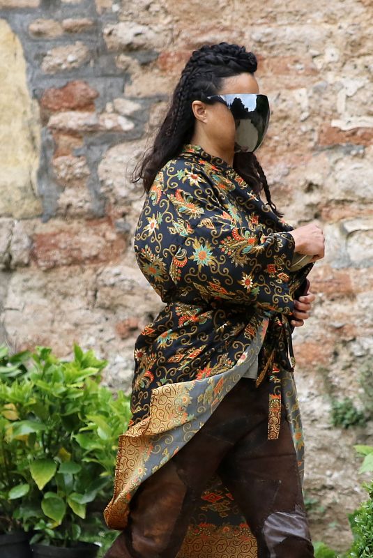 MICHELLE RODRIGUEZ on the Set of New Dungeons and Dragons Movie at Wells Cathedral in Somerset 06/10/2021